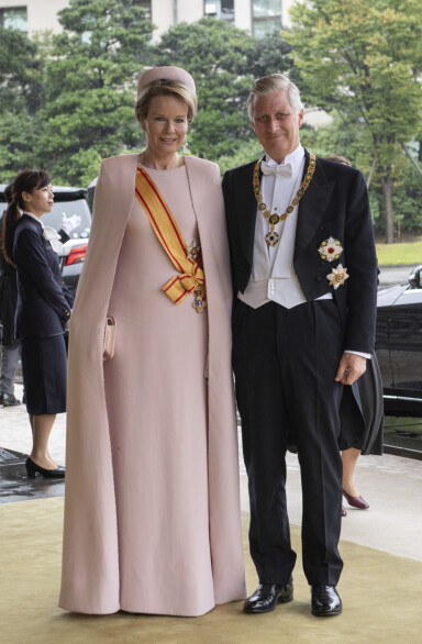 PÅ BESØK: Kong Philippe og dronning Mathilde av Belgia hadde tatt turen for å få med seg den store begivenheten. Foto: NTB scanpix PÅ BESØK: Kong Philippe og dronning Mathilde av Belgia hadde tatt turen for å få med seg den store begivenheten. Foto: NTB scanpix